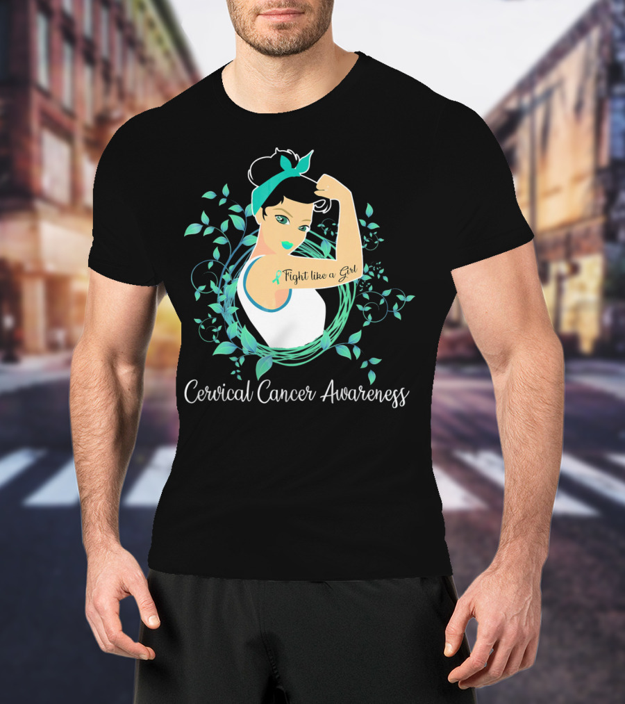 Cervical Cancer Awareness Fight Like A Girl T-Shirt