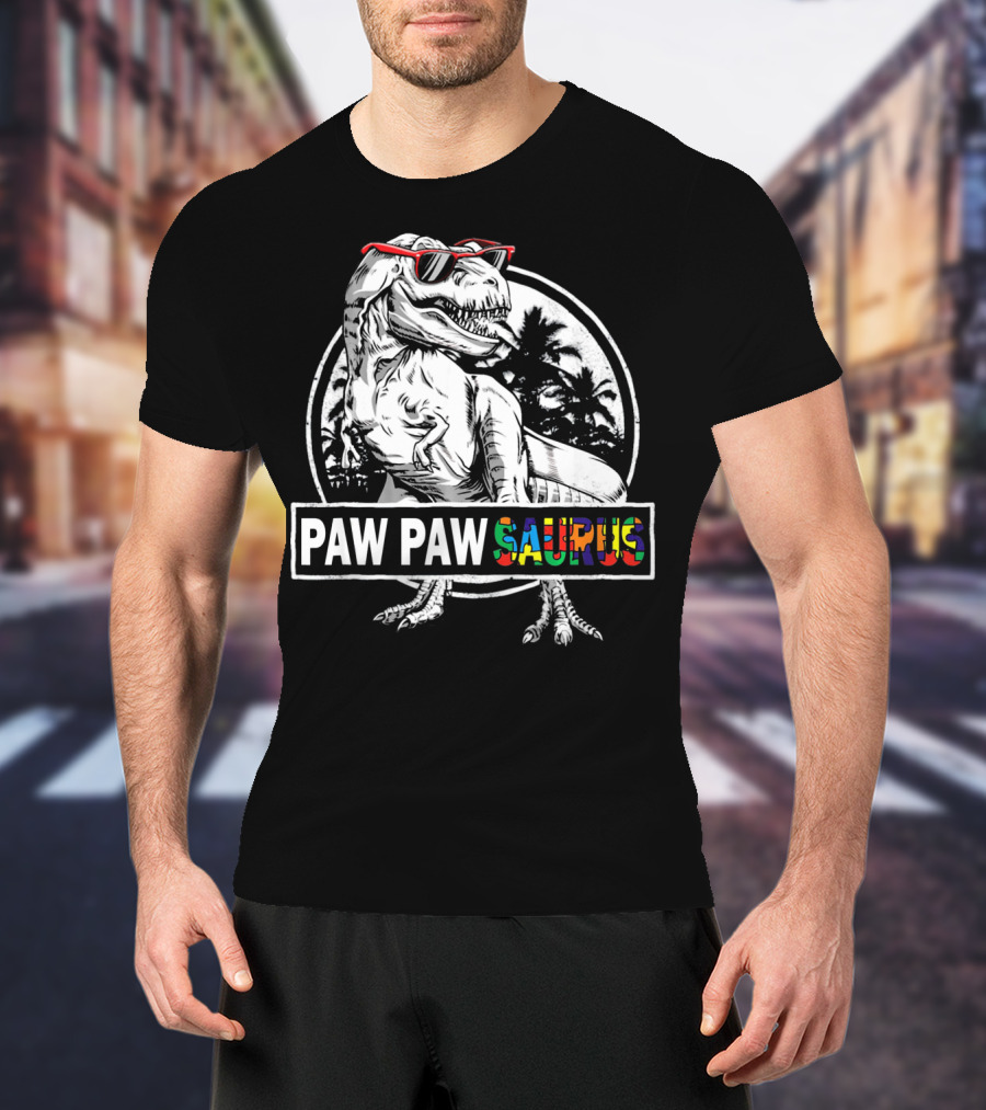 Paw Pawsaurus Paw Paw Saurus Dinosaur With Sunglasses T-Shirt