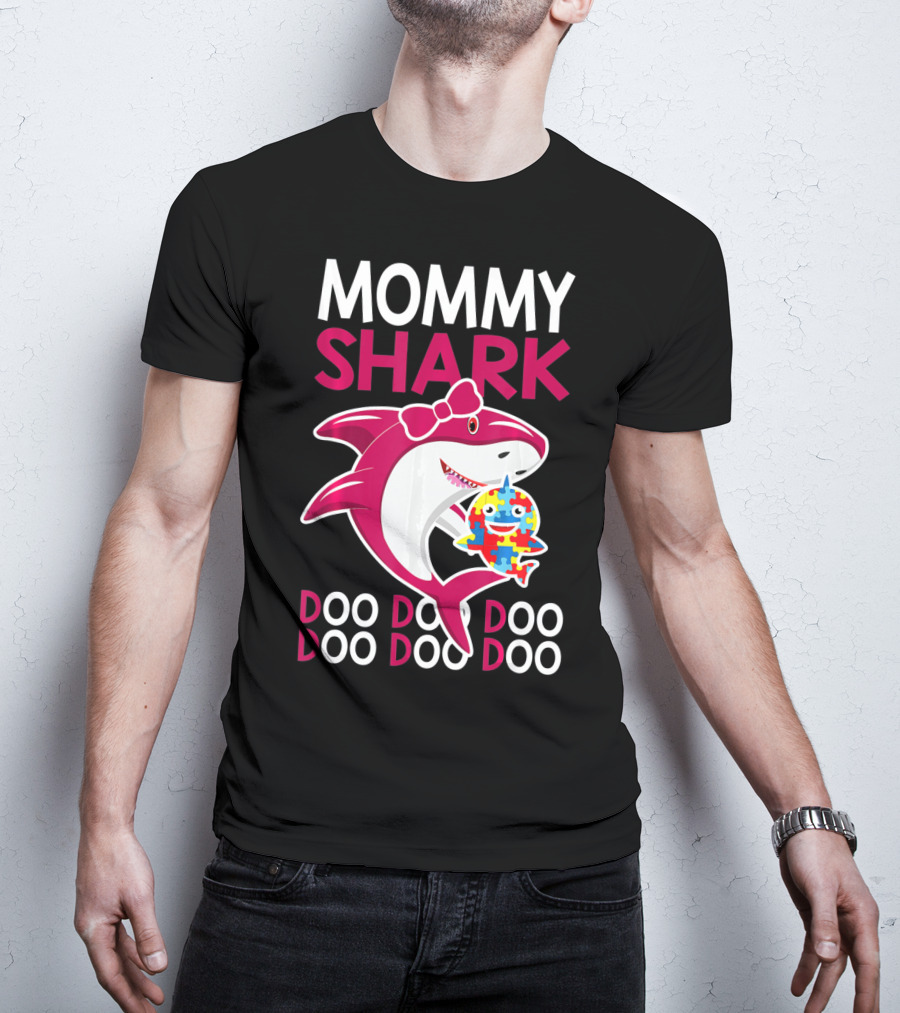 Mommy Shark Autism Awareness Doo Doo Doo T-Shirt