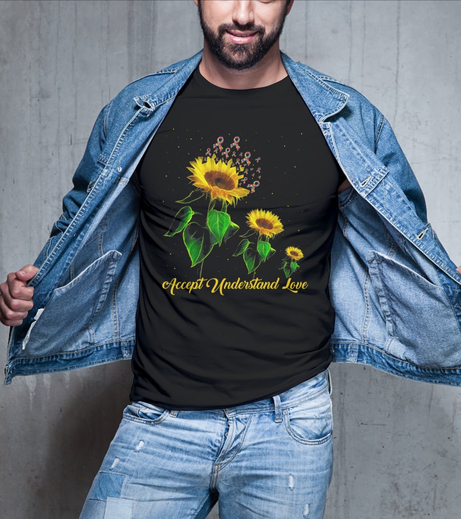 Accept Understand Love Sunflower Autism T-Shirt