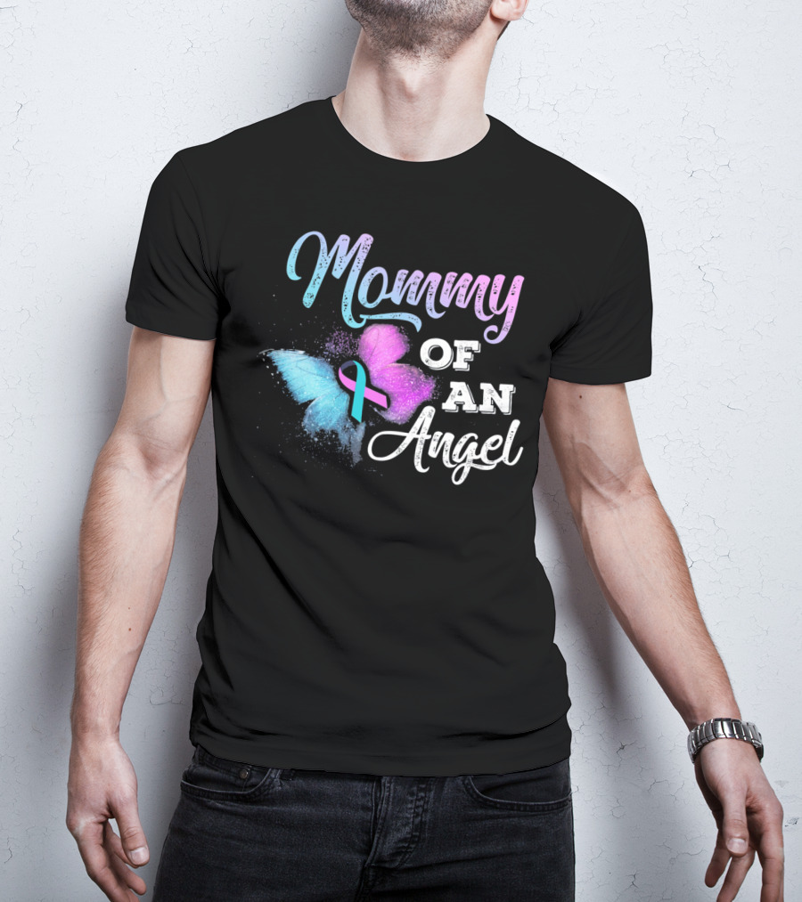 Mommy Of An Angel Butterfly Pregnancy Loss Awareness T-Shirt