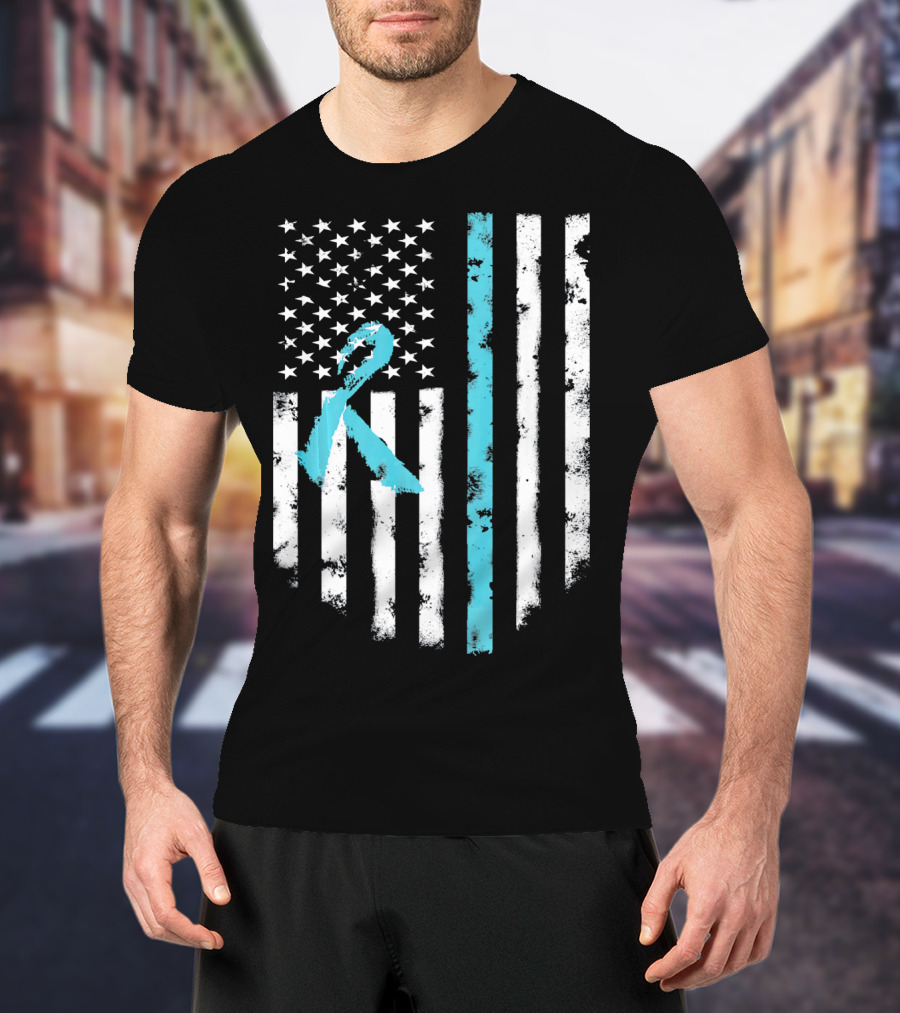 Scleroderma Awareness Support American Flag T-Shirt
