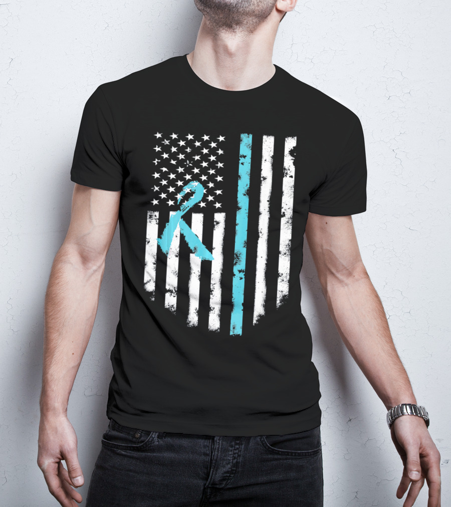 Scleroderma Awareness Support American Flag T-Shirt