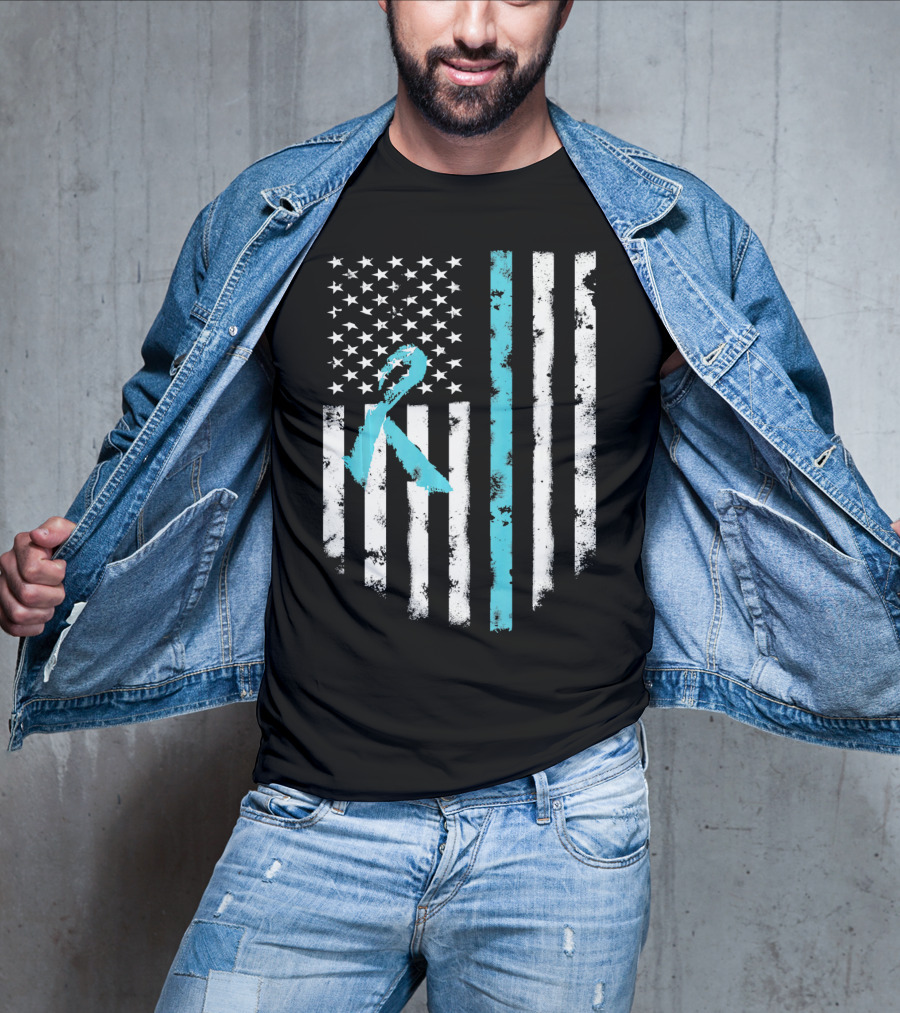 Scleroderma Awareness Support American Flag T-Shirt