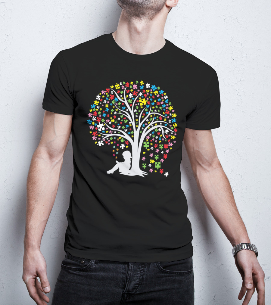 Autism Tree Puzzle Multicolor T-Shirt