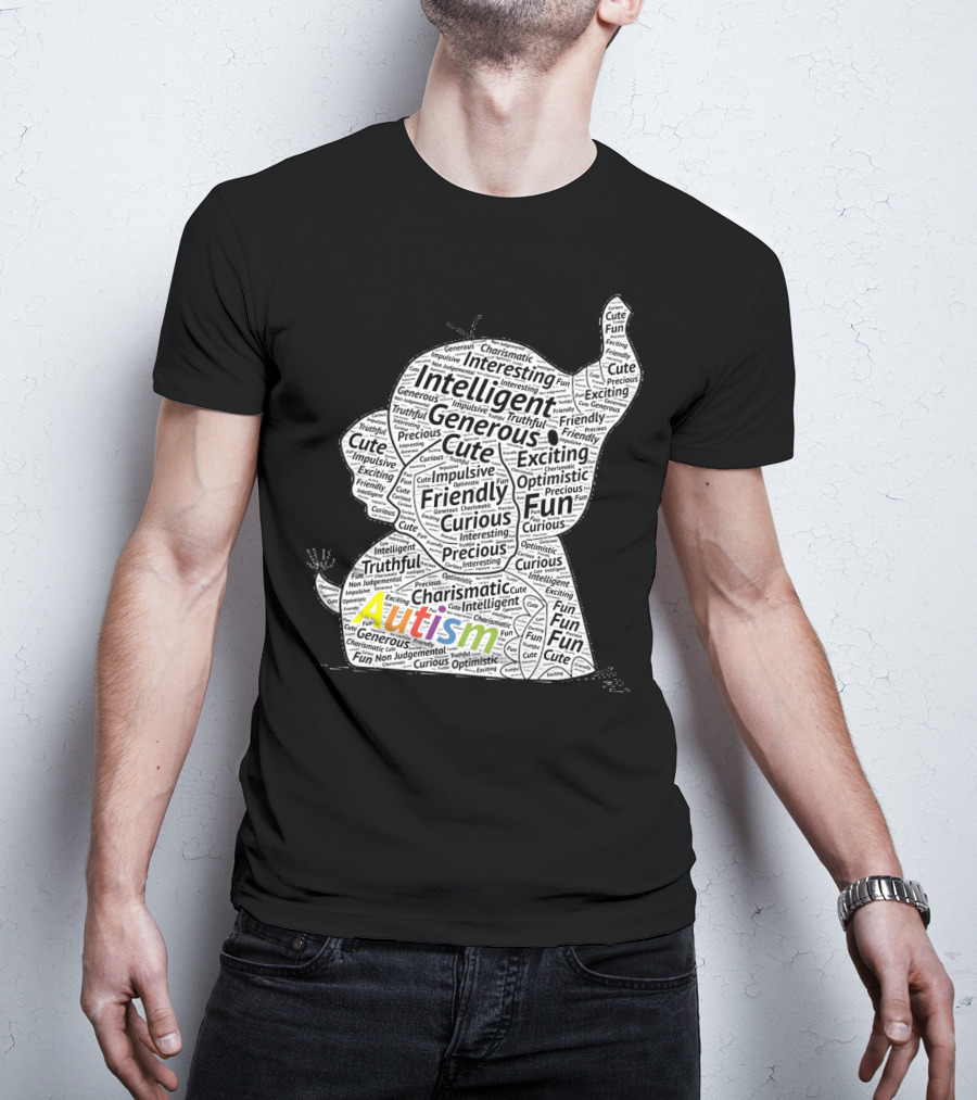 Autism Intelligent Generous Friendly Fun Elephant T-Shirt