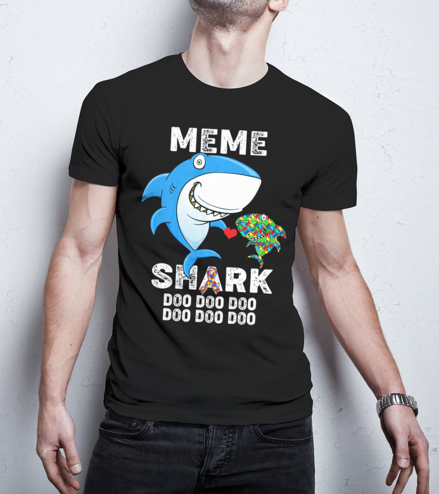 Meme Shark Doo Doo Doo Autism Awareness T-Shirt