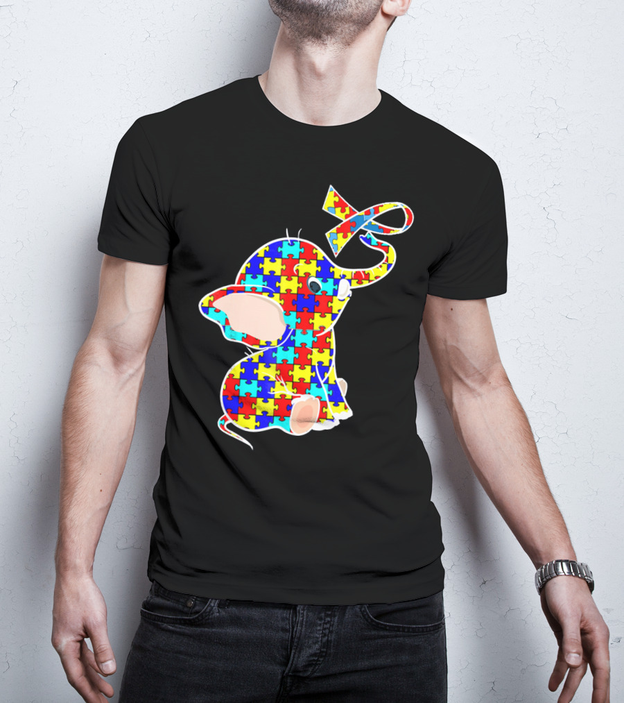Elephant Puzzle Autism Awareness T-Shirt