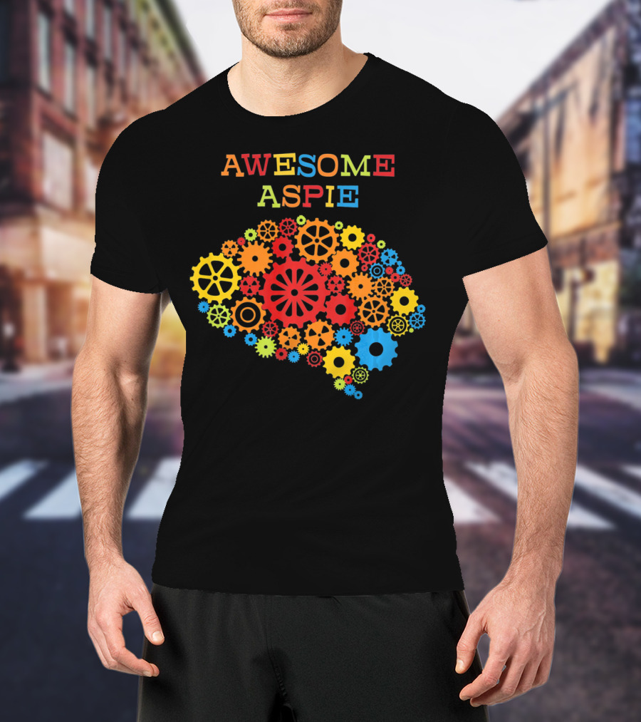 Awesome Aspie Steampunk Autistic Genius Brain T-Shirt