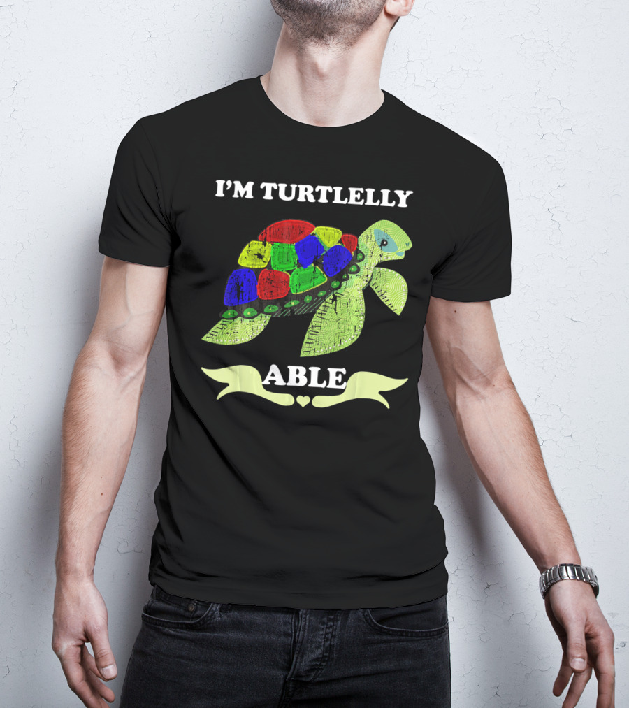 I'm Turtlelly Able Autism Puzzle Turtle T-Shirt