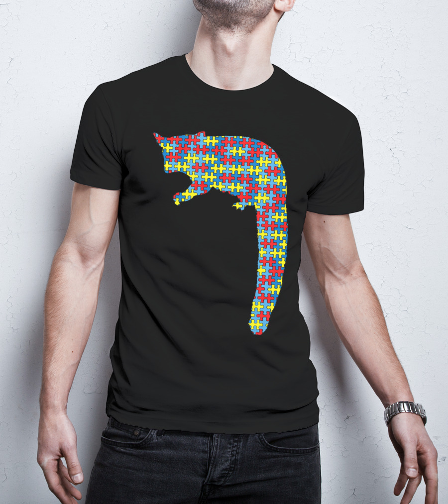 Cuscus Autism Awareness Puzzle Pattern Kids Monkey T-Shirt