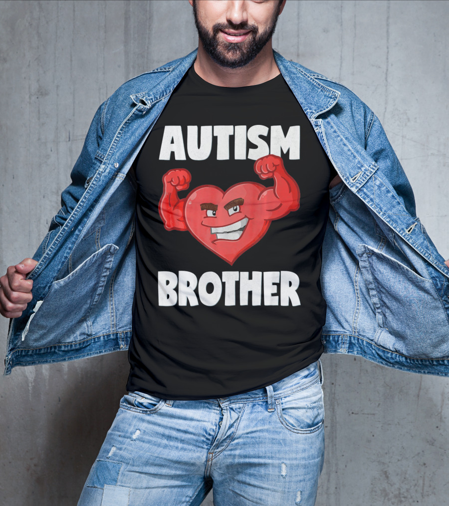 Autism Brother Heart Strong Brothers T-Shirt