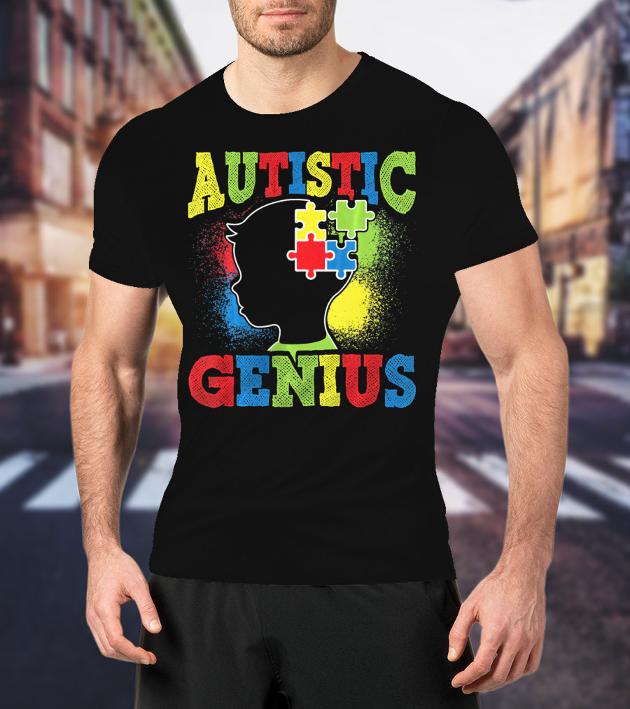 Autistic Genius Puzzle Head T-Shirt