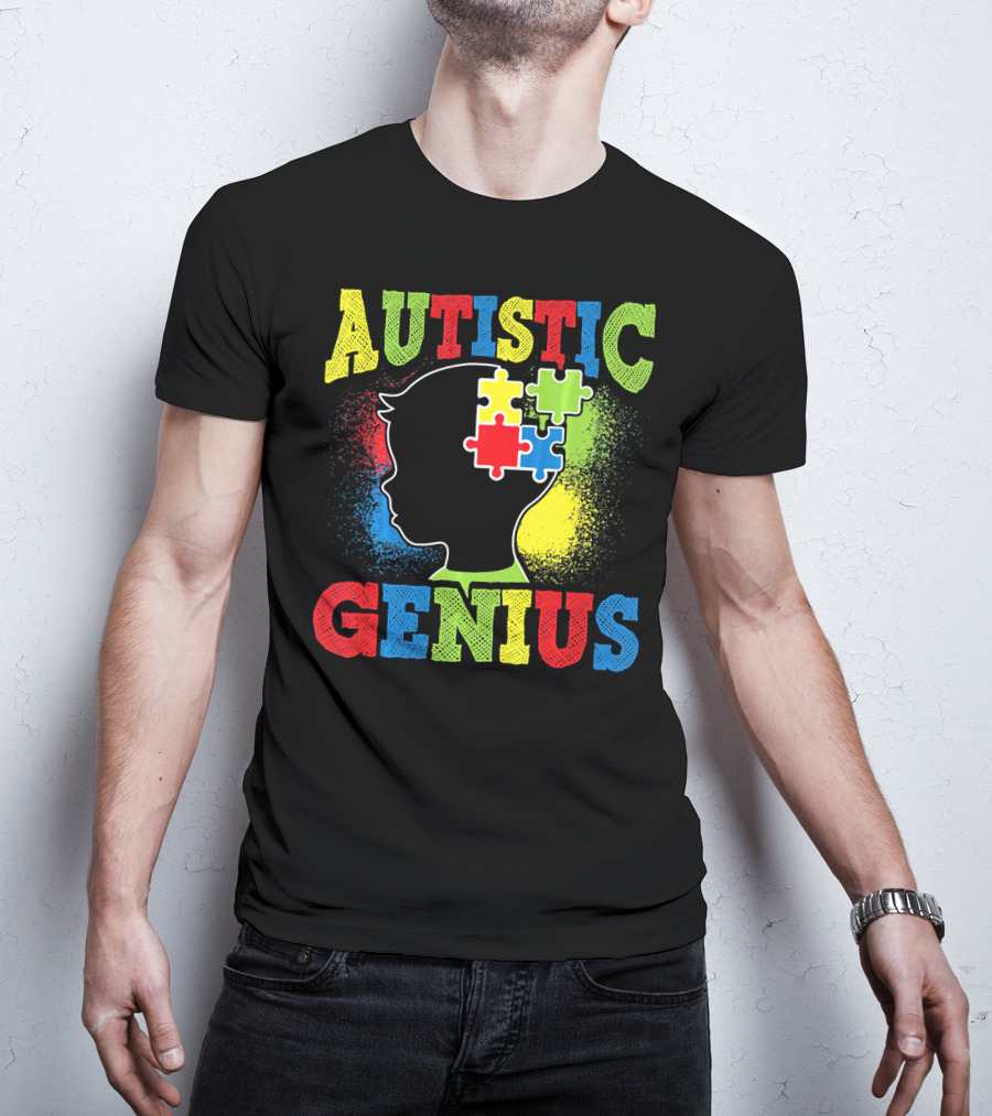 Autistic Genius Puzzle Head T-Shirt