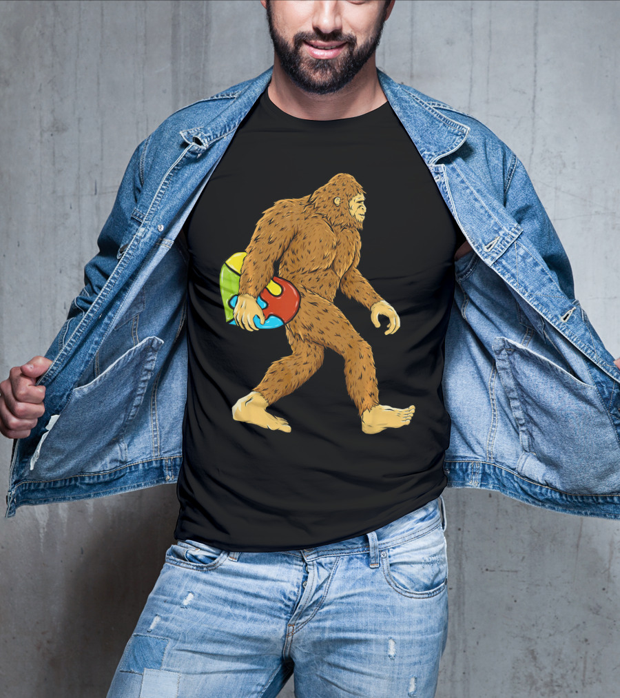 Autism Awareness Bigfoot Carrying Puzzle Heart T-Shirt
