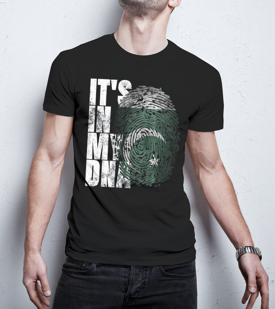 It's In My DNA Pakistani Flag Fingerprint T-Shirt