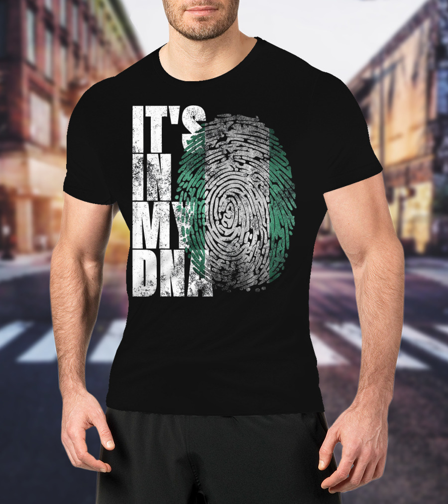 It's In My DNA Nigerian Heritage Fingerprint T-Shirt
