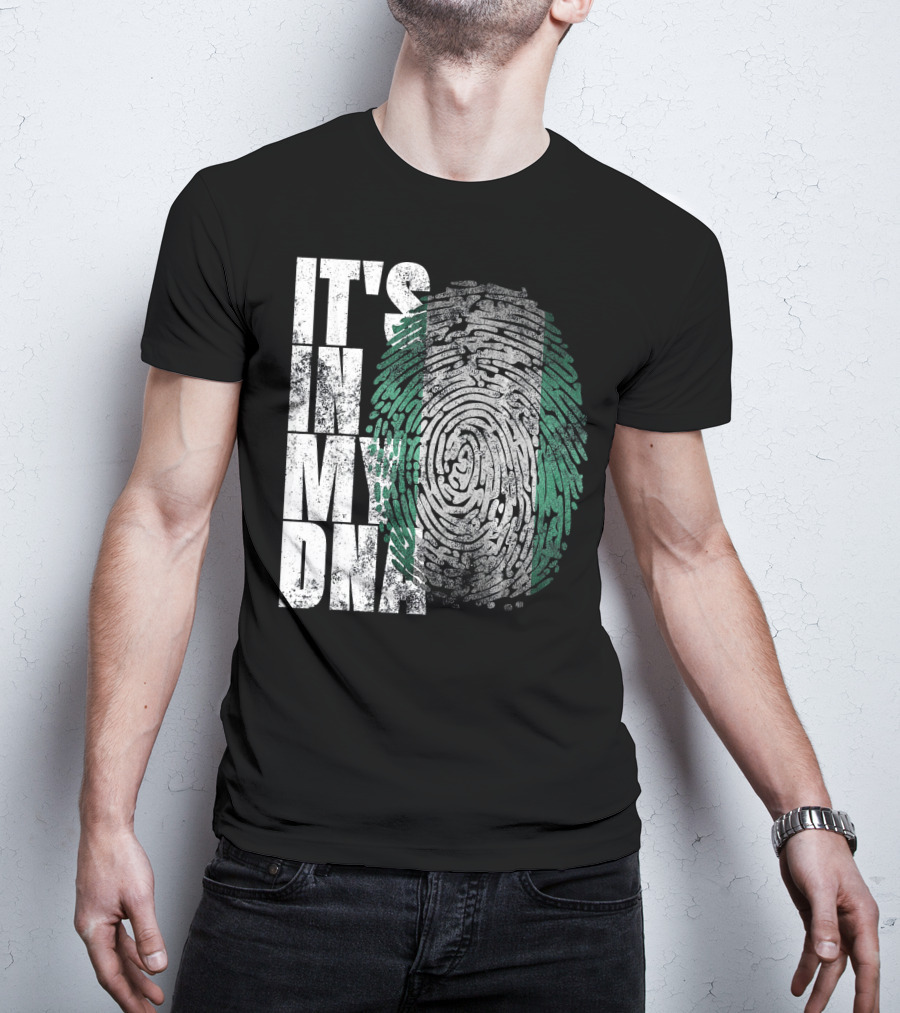 It's In My DNA Nigerian Heritage Fingerprint T-Shirt