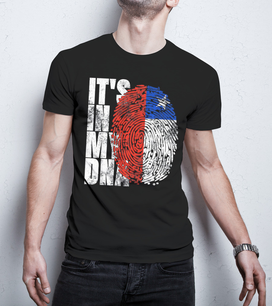 It's In My DNA Chilean Fingerprint Flag T-Shirt