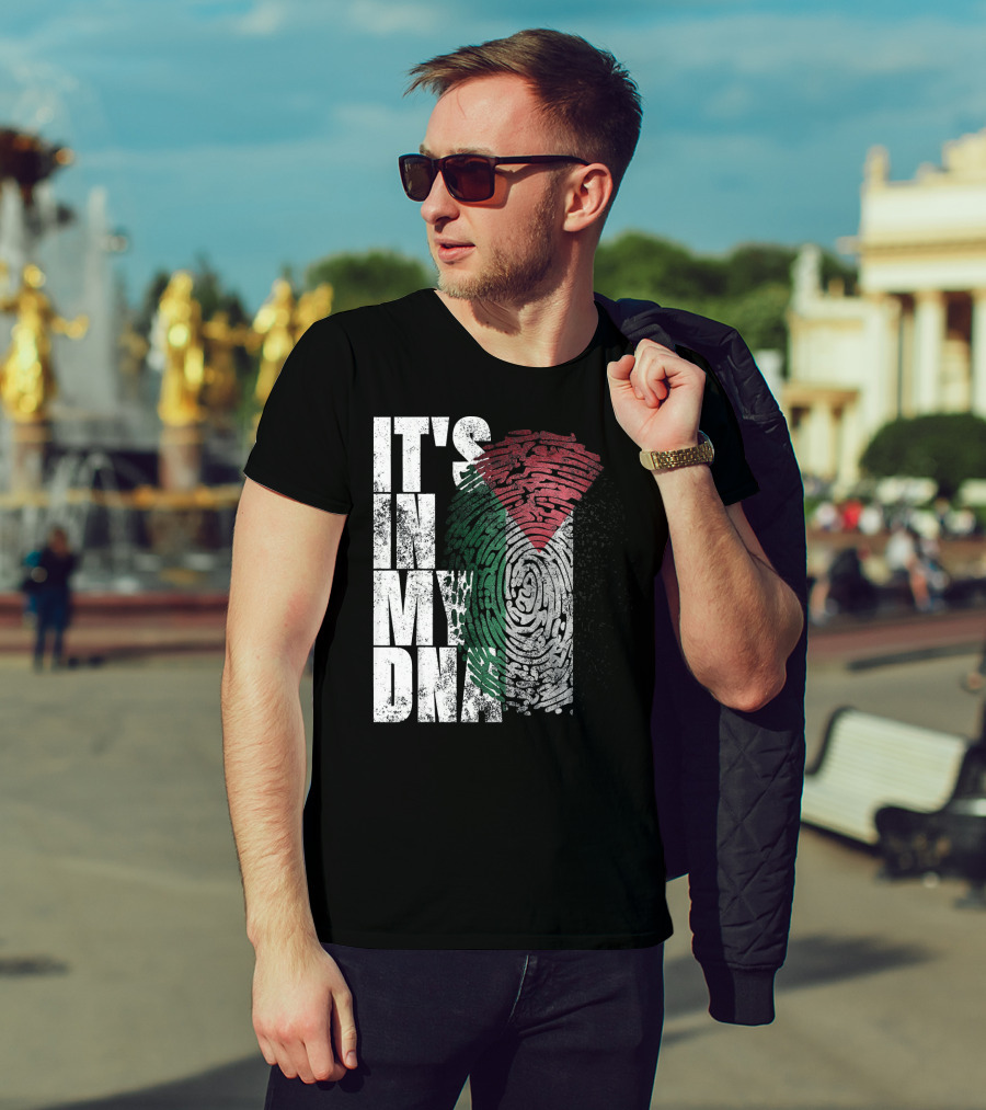 It's In My DNA Palestinian Flag Fingerprint T-Shirt