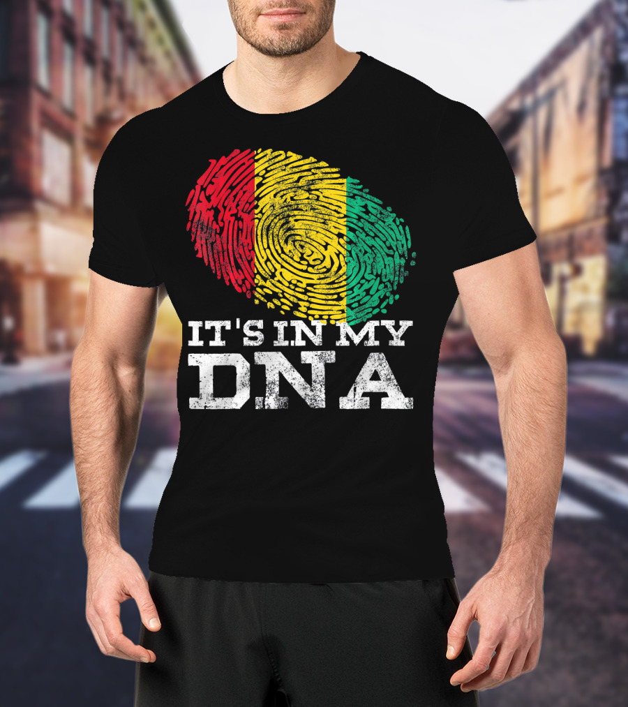 It's In My DNA Guinean Proud Afro Fingerprint Colors T-Shirt