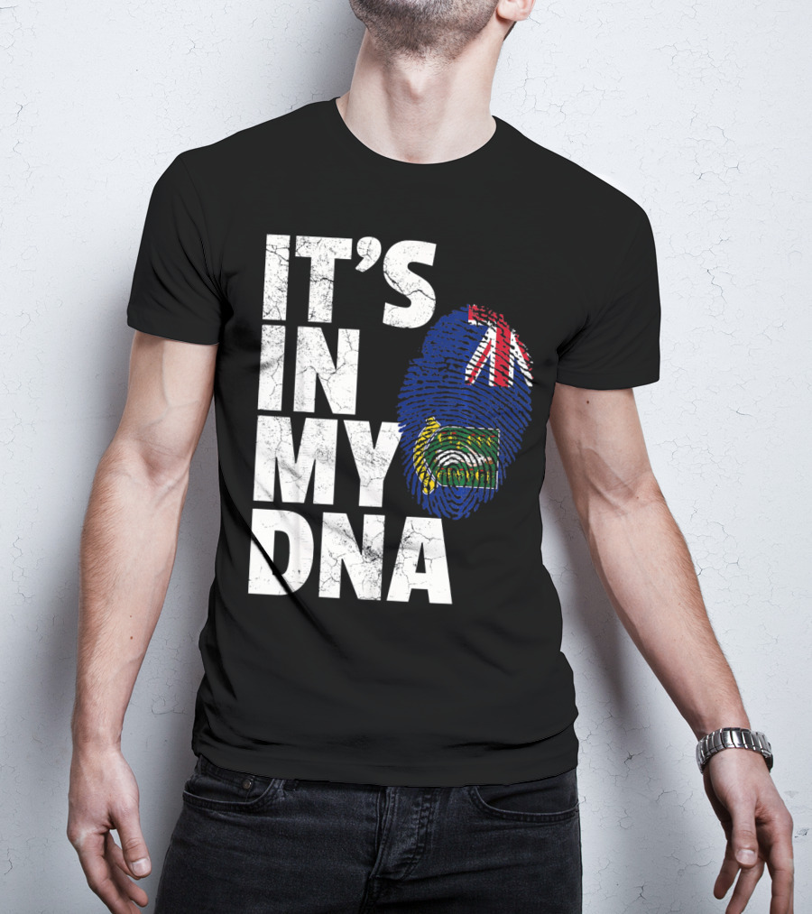 IT'S IN MY DNA British Virgin Islands Flag Fingerprint T-Shirt