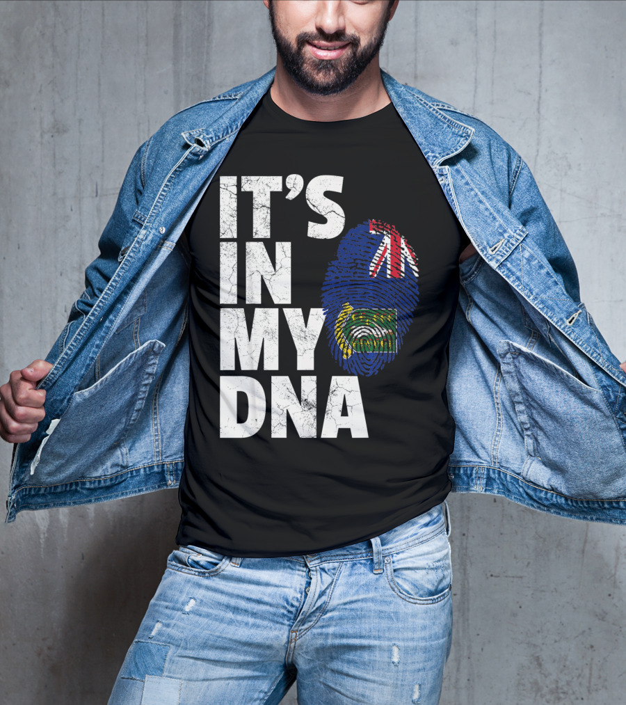IT'S IN MY DNA British Virgin Islands Flag Fingerprint T-Shirt
