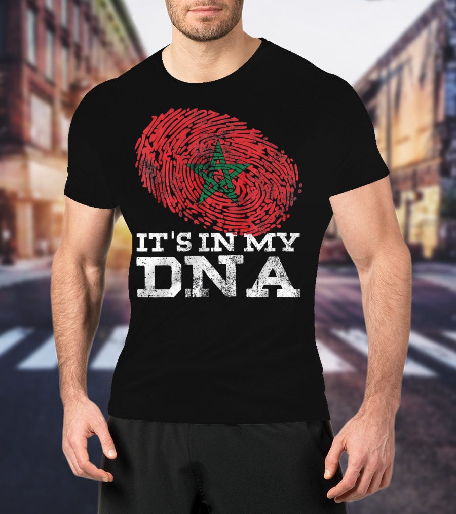 IT'S IN MY DNA Moroccan Moorish Fingerprint T-Shirt