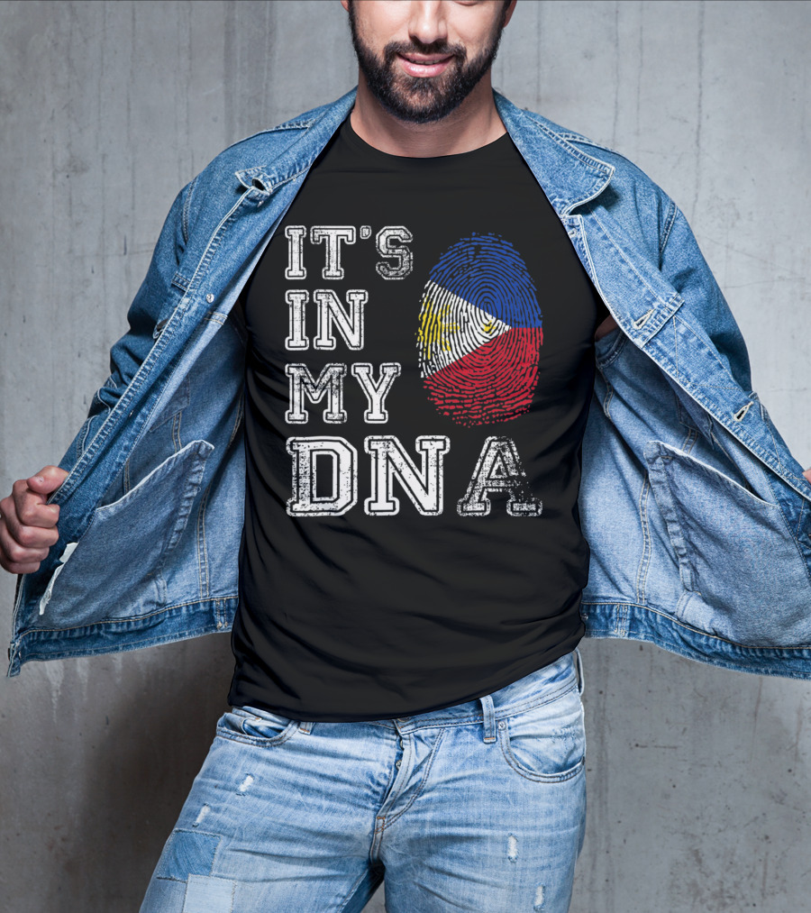 It's In My DNA Philippines Flag Fingerprint T-Shirt