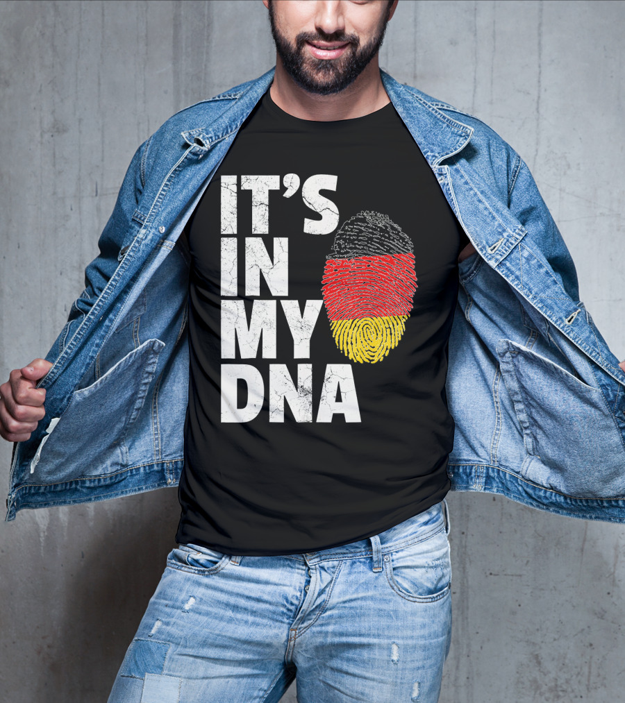 IT'S IN MY DNA German Flag Fingerprint Germany T-Shirt