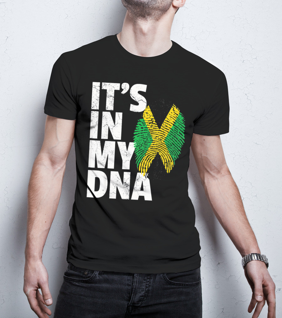 Its IN My Dna Jamaica Flag Jamaican Pride T-Shirt
