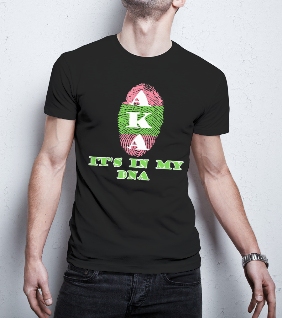 AKA Sorority It's In My DNA Fingerprint T-Shirt