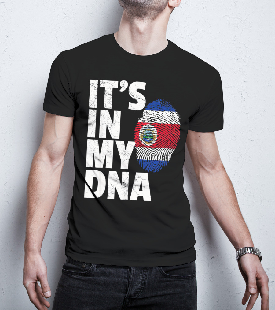 IT'S IN MY DNA Costa Rica Flag Rican Pride T-Shirt