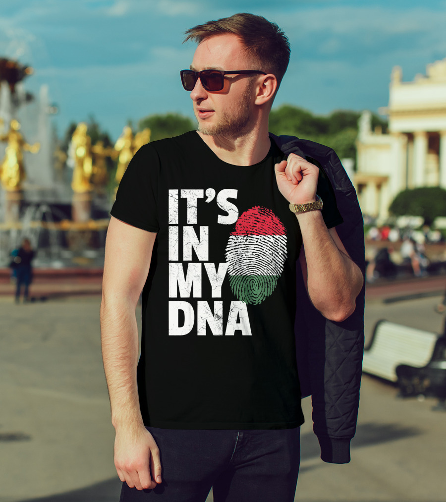 IT'S IN MY DNA Hungary Hungarian Flag Fingerprint T-Shirt