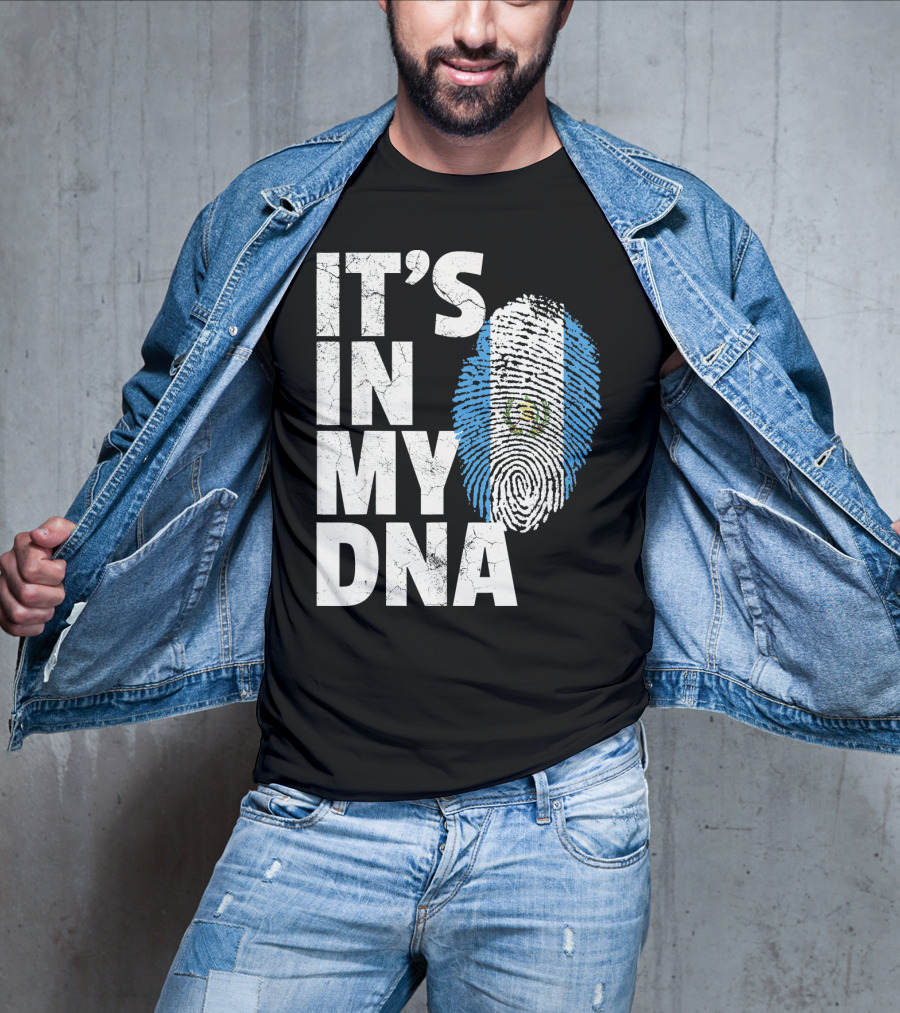IT'S IN MY DNA Guatemala Flag Fingerprint T-Shirt