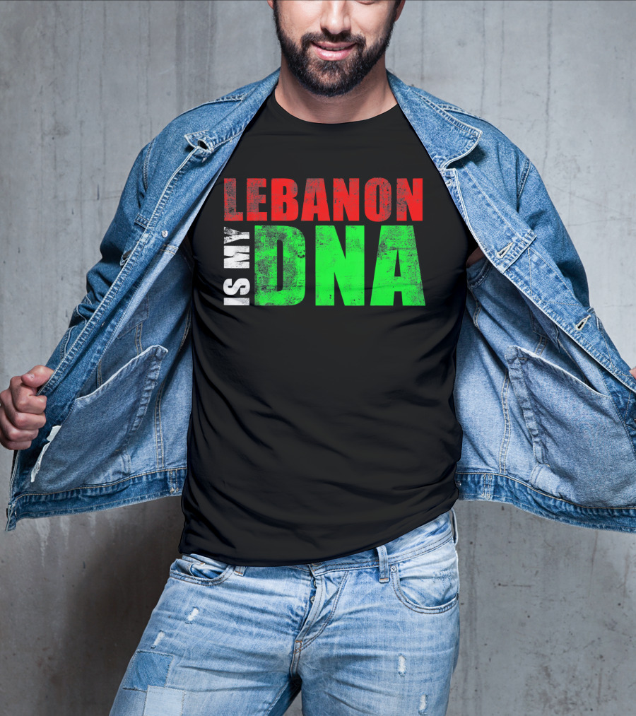Lebanon Is My DNA Lebanese Flag Colors T-Shirt