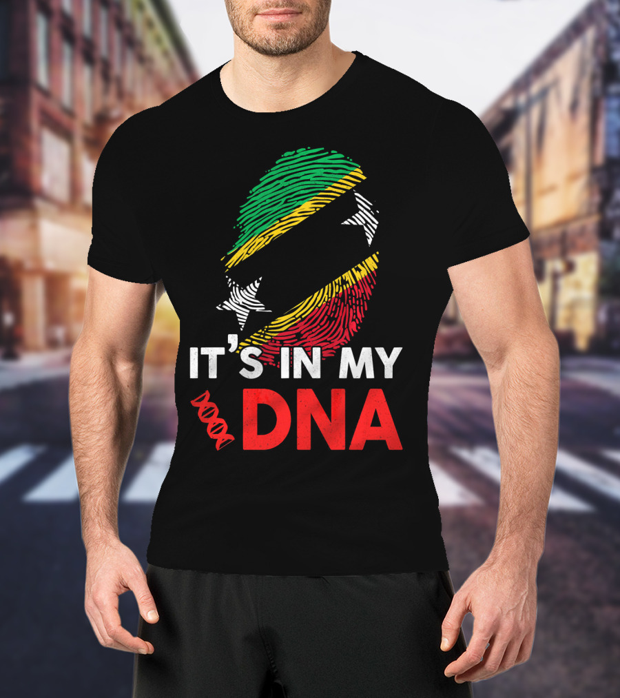 St Kitts And Nevis Fingerprint It's In My DNA T-Shirt