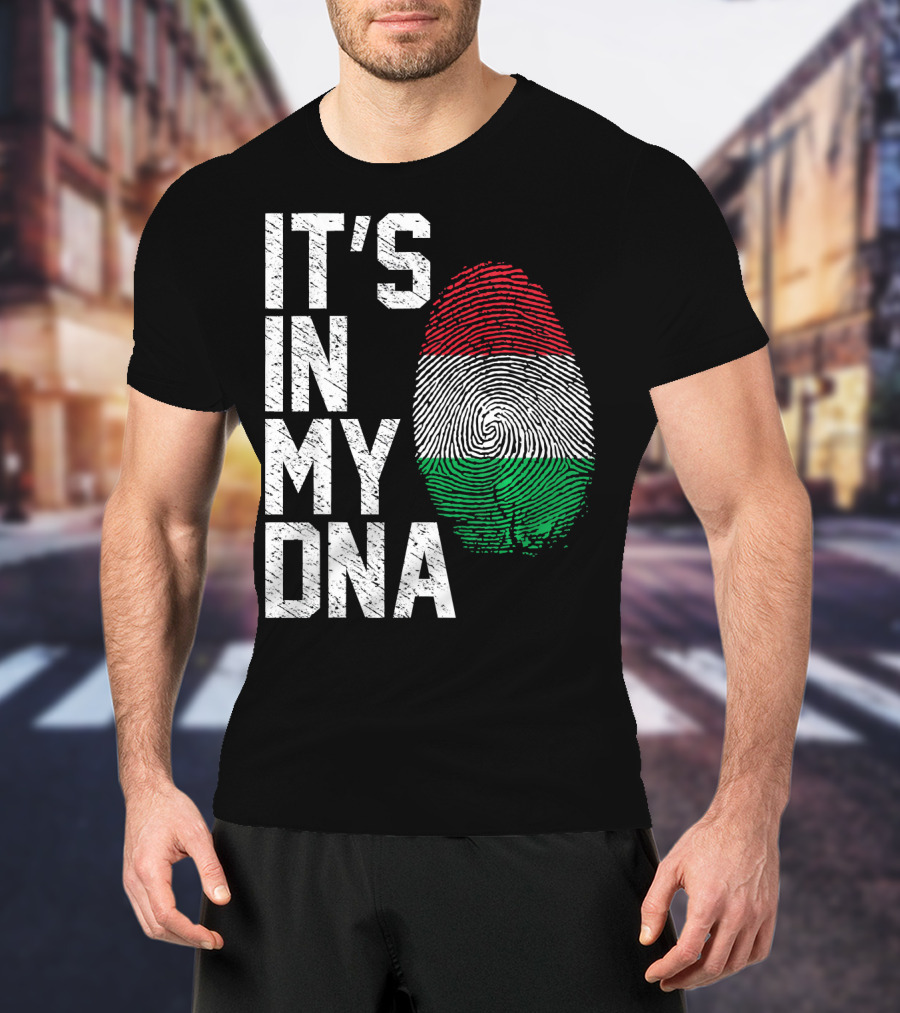 It's In My DNA Italian Italy Flag Fingerprint T-Shirt