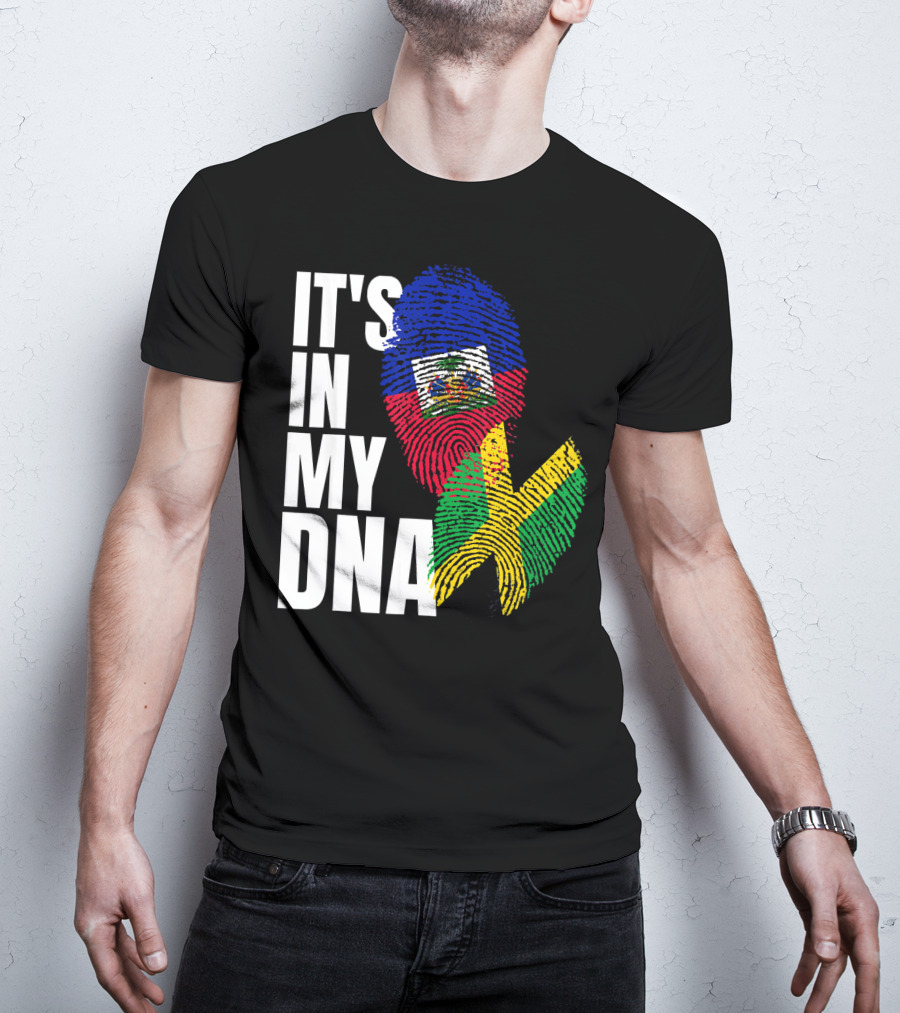 Jamaican Haitian Mix It's In My DNA Flag Heritage T-Shirt