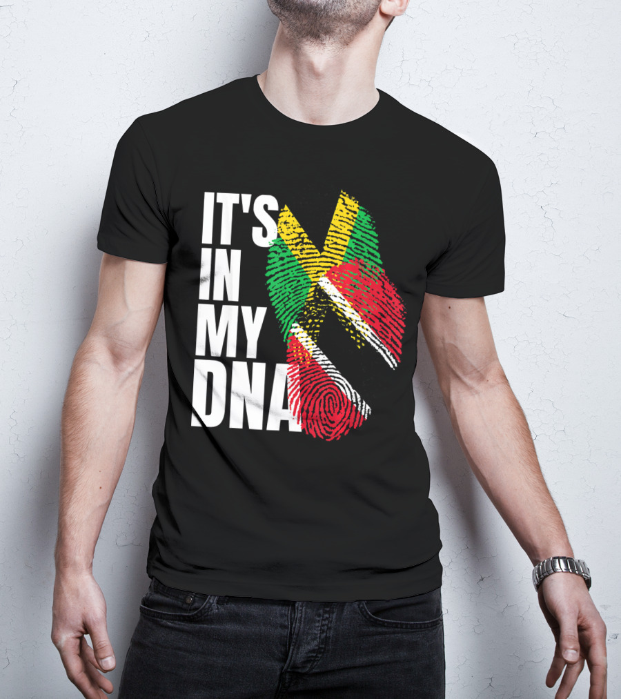 IT'S IN MY DNA Trinidadian Jamaican Flag Mix T-Shirt