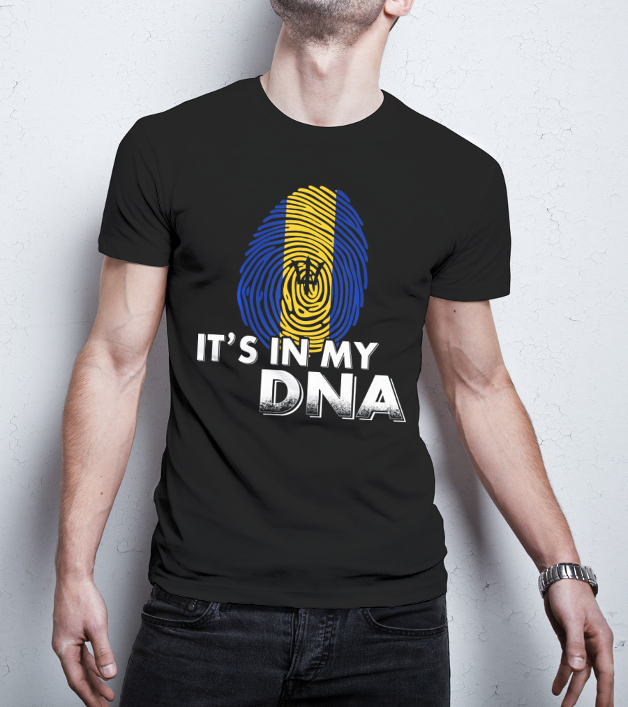 Barbados It's In My DNA Fingerprint Flag T-Shirt