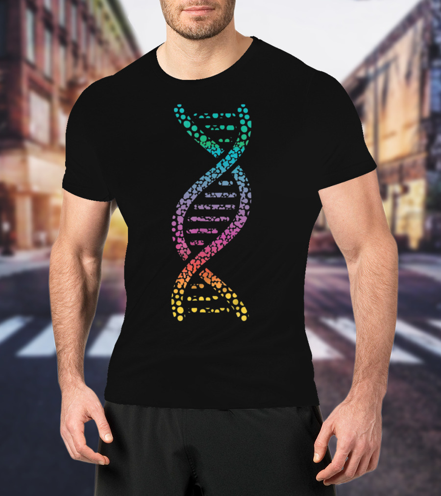 Colorful DNA Molecular World Genes Biology Lover T-Shirt
