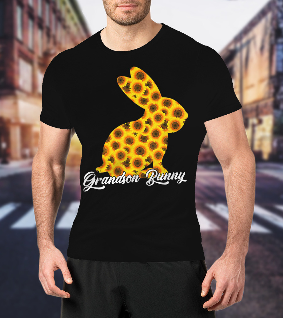 Grandson Bunny Sunflower Floral T-Shirt