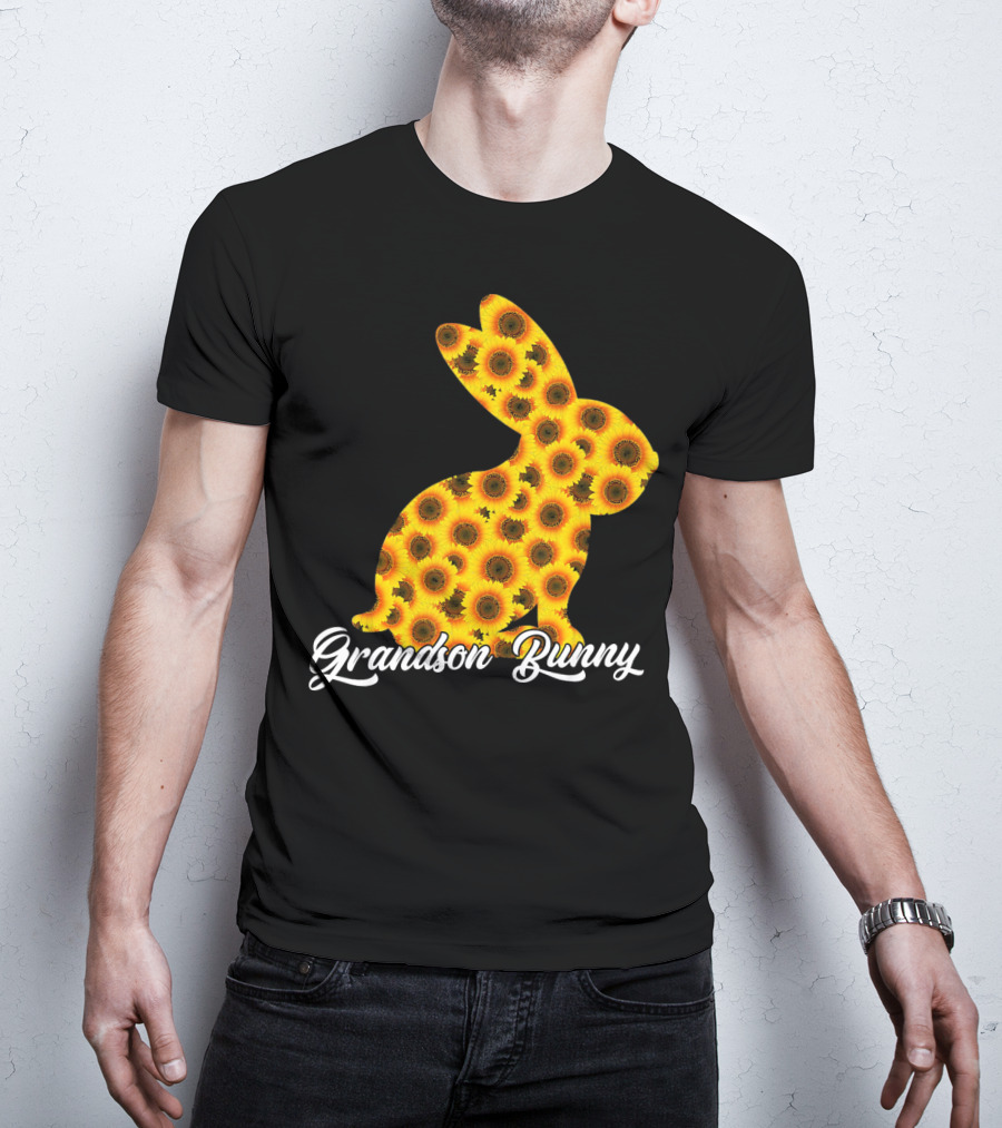 Grandson Bunny Sunflower Floral T-Shirt