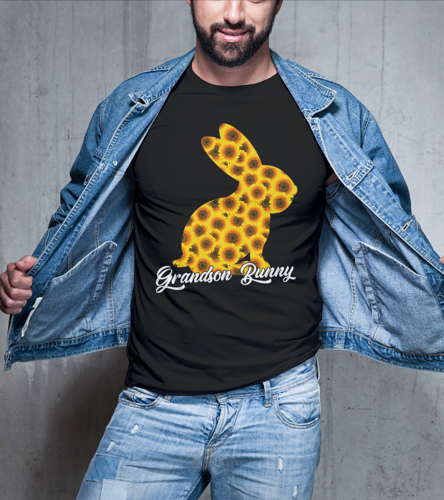 Grandson Bunny Sunflower Floral T-Shirt