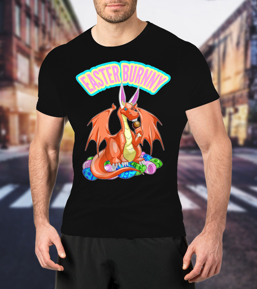 Easter Burnny Dragon With Eggs And Candy T-Shirt