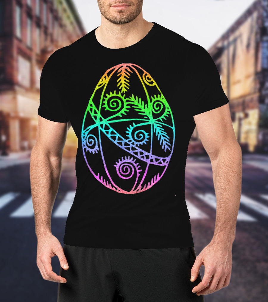 Easter Egg Rainbow Color Spiral T-Shirt
