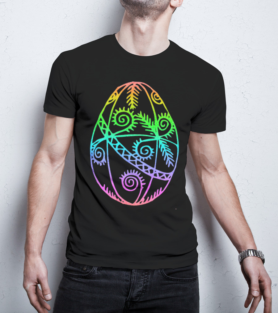 Easter Egg Rainbow Color Spiral T-Shirt