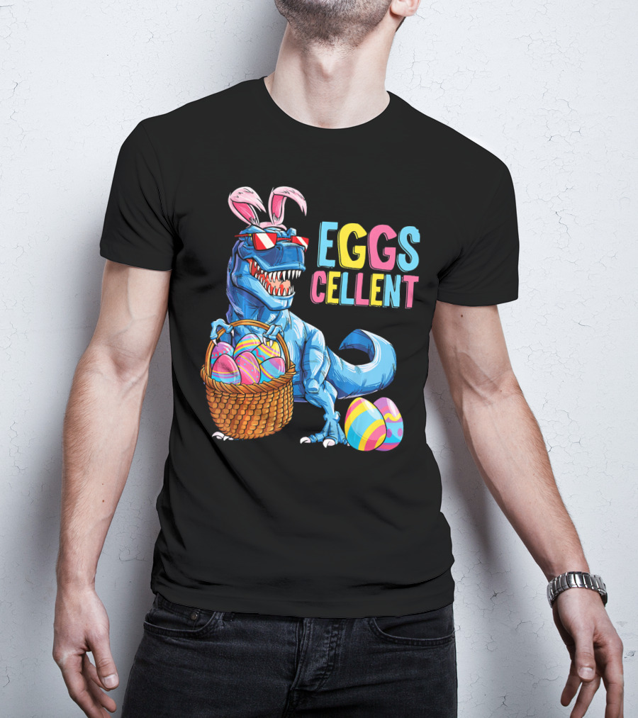 EGGSCELLENT Dinosaur Easter Bunny Rex T-Shirt