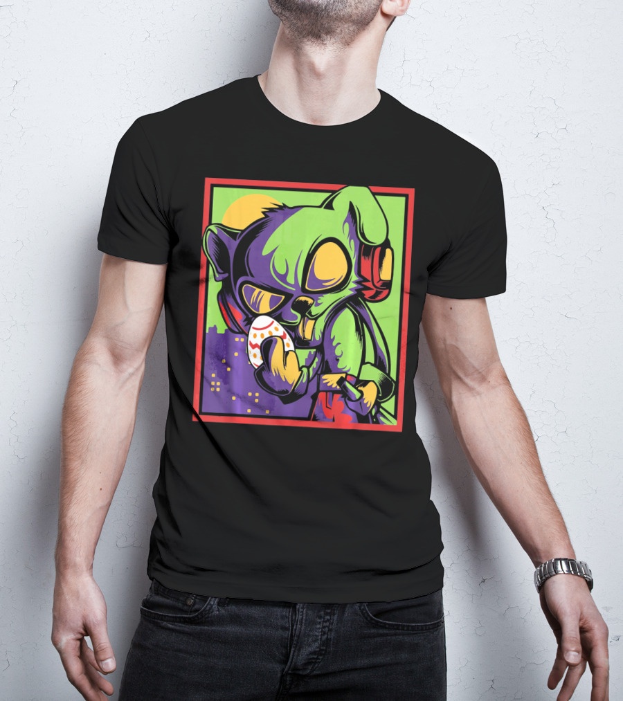 Easter Bunny Rabbit Egg Neon Pop T-Shirt